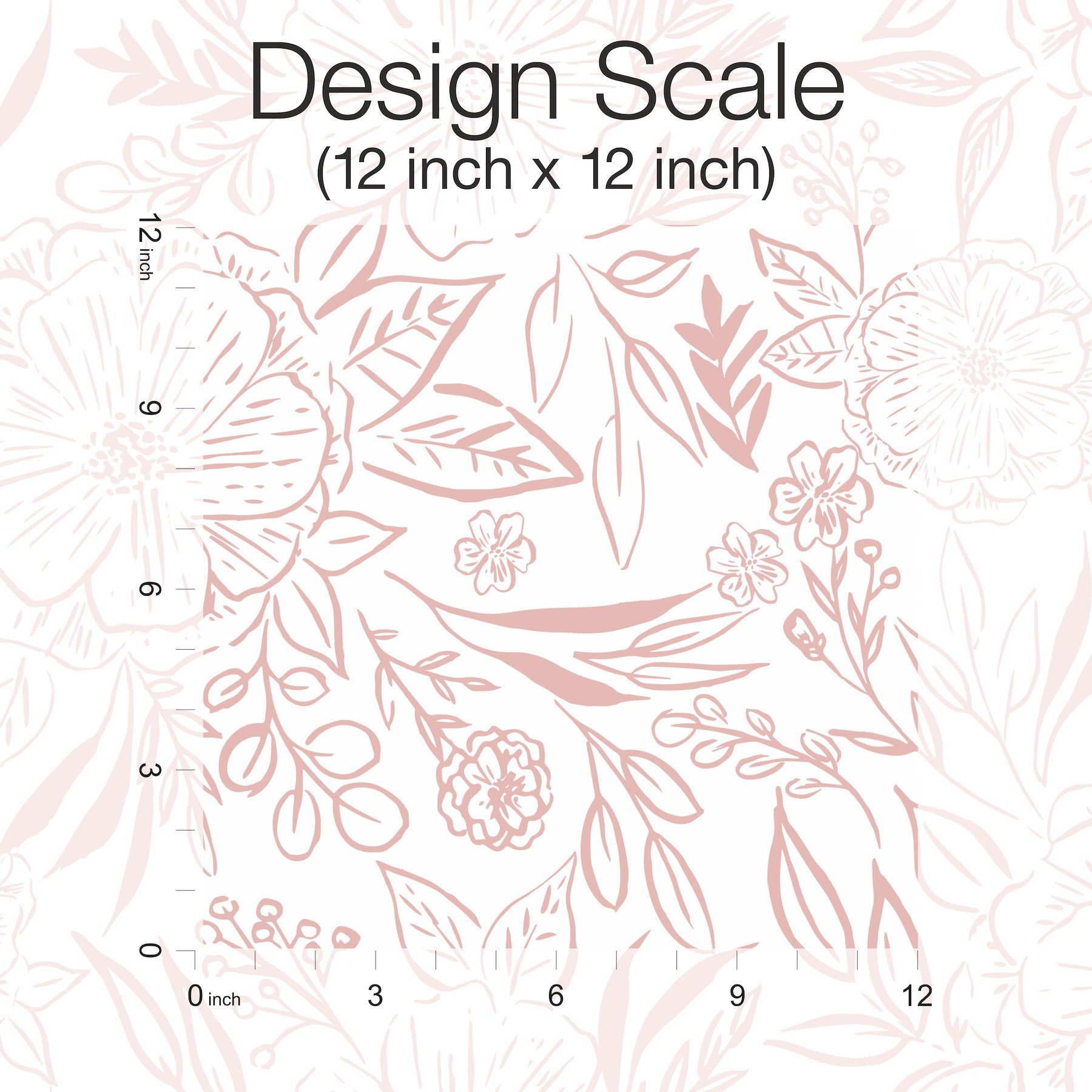 Beth Schneider Floral Sketch Peel and Stick Wallpaper pattern close-up