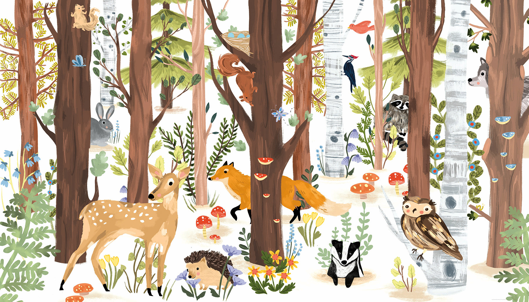 Forest Animal Hide & Seek P&S Wall Murals by WallPops