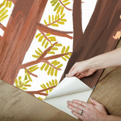Forest Animal Hide & Seek P&S Wall Murals - how to peel