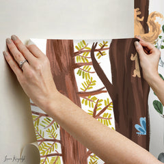 Forest Animal Hide & Seek P&S Wall Murals - how to stick