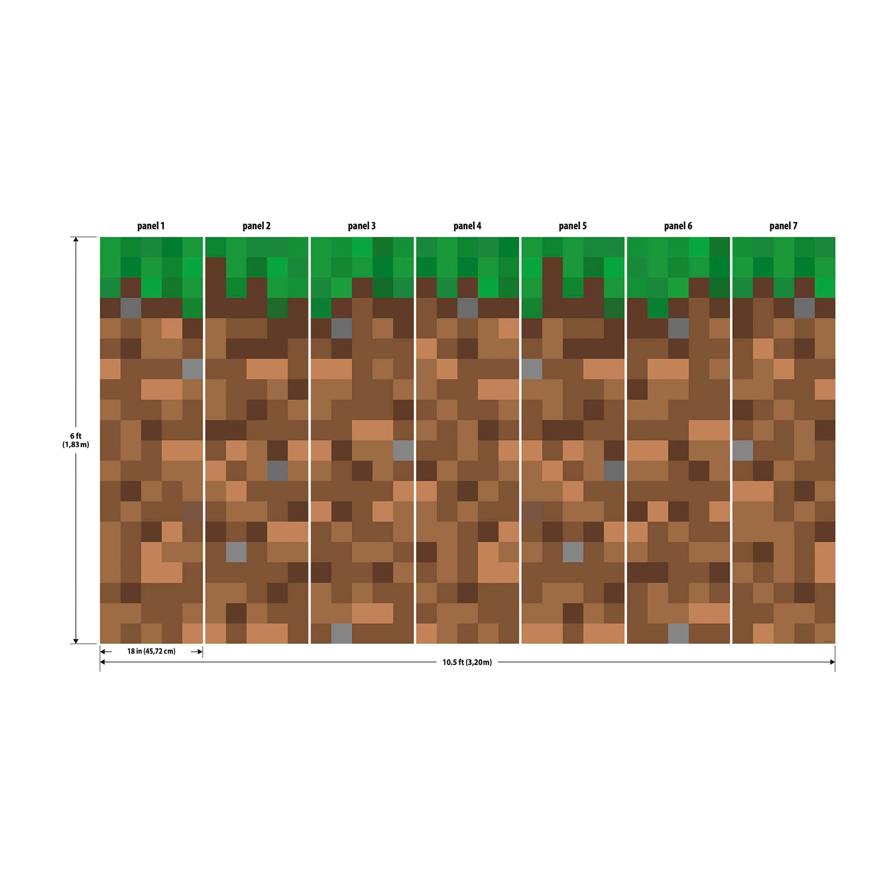Minecraft Blocks Peel & Stick Wall Murals