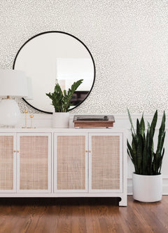 Cat Coquillette Berry Branches Peel and Stick Wallpaper in a room setting