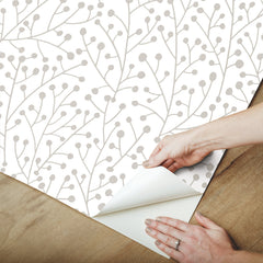 Cat Coquillette Berry Branches Peel and Stick Wallpaper - how to peel