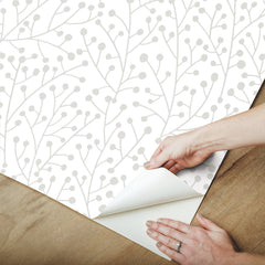 Cat Coquillette Berry Branches Peel and Stick Wallpaper - how to peel