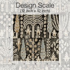 Persian Ikat Peel & Stick Wallpaper pattern close-up