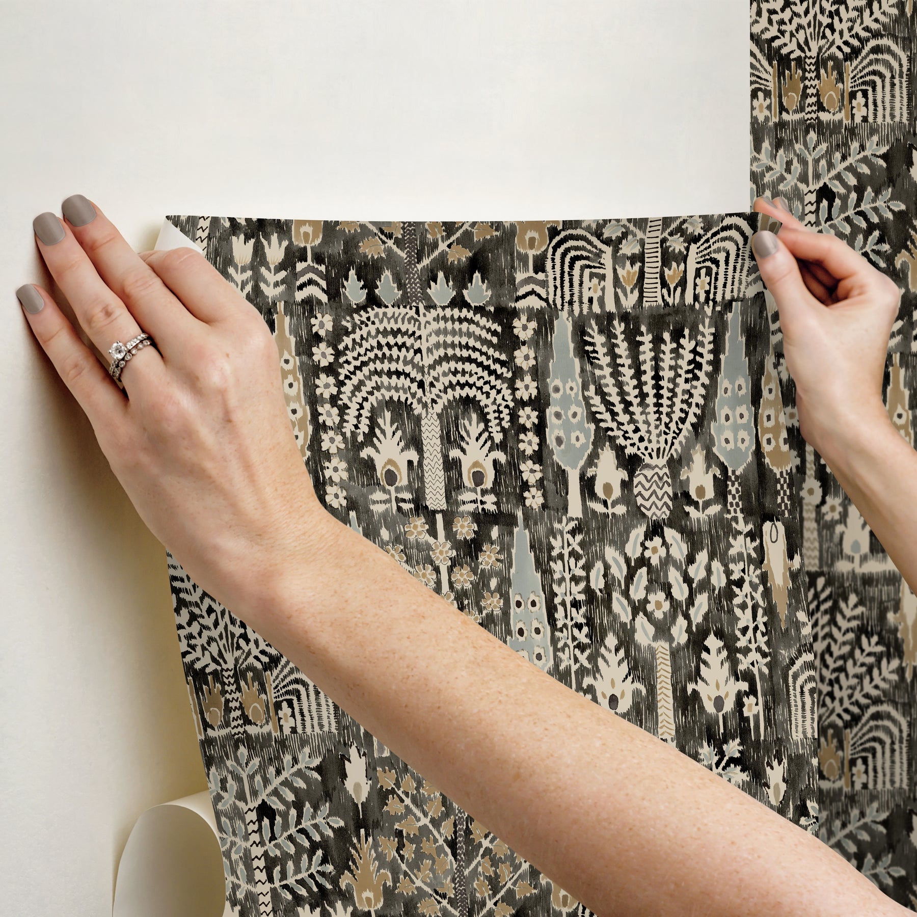 Persian Ikat Peel & Stick Wallpaper - how to stick