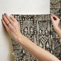 Persian Ikat Peel & Stick Wallpaper - how to stick