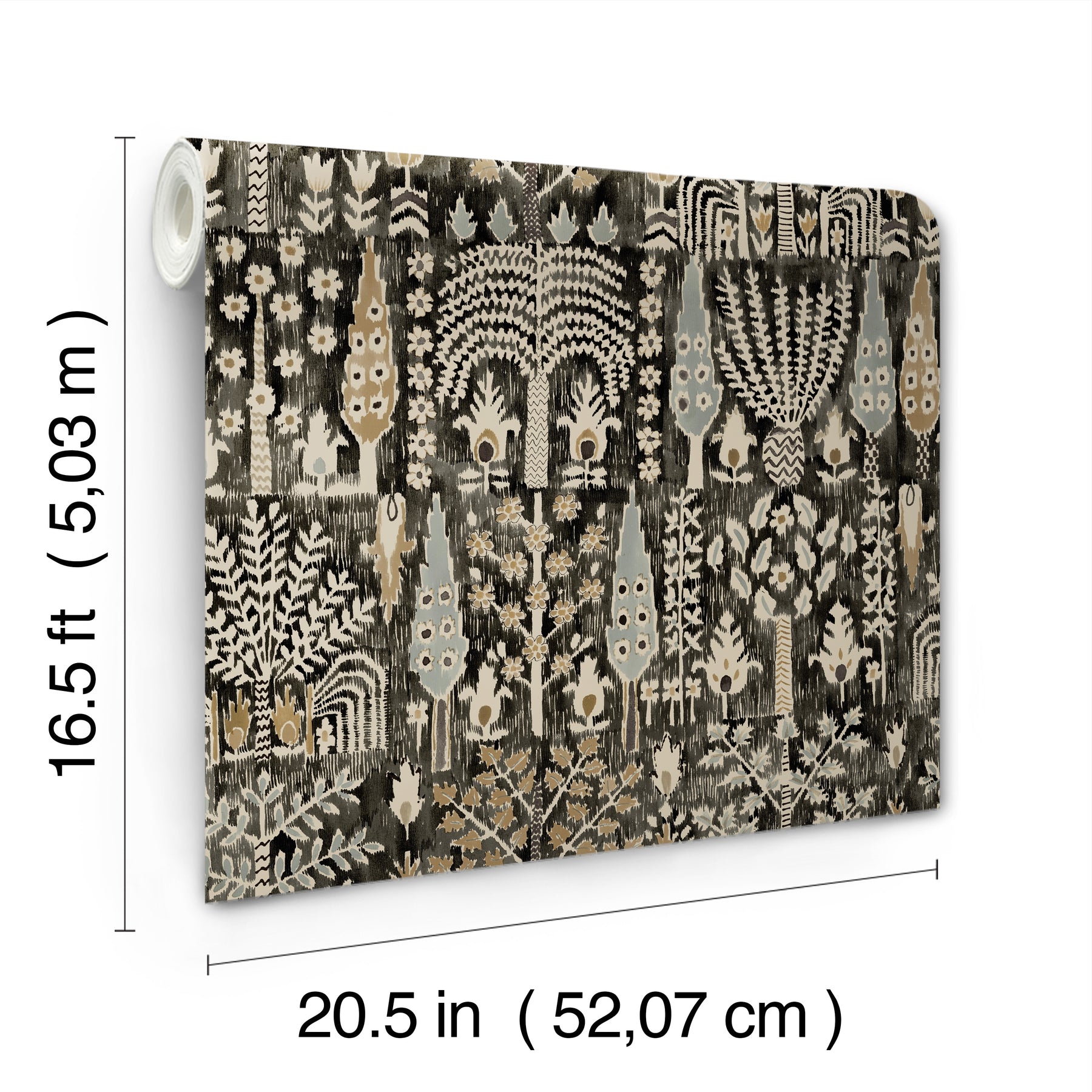 Persian Ikat Peel & Stick Wallpaper - dimensions