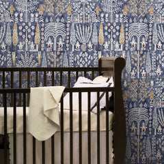 Persian Ikat Peel & Stick Wallpaper in a room setting