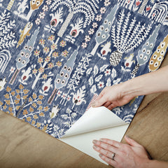 Persian Ikat Peel & Stick Wallpaper - how to peel