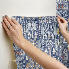 Persian Ikat Peel & Stick Wallpaper - how to stick