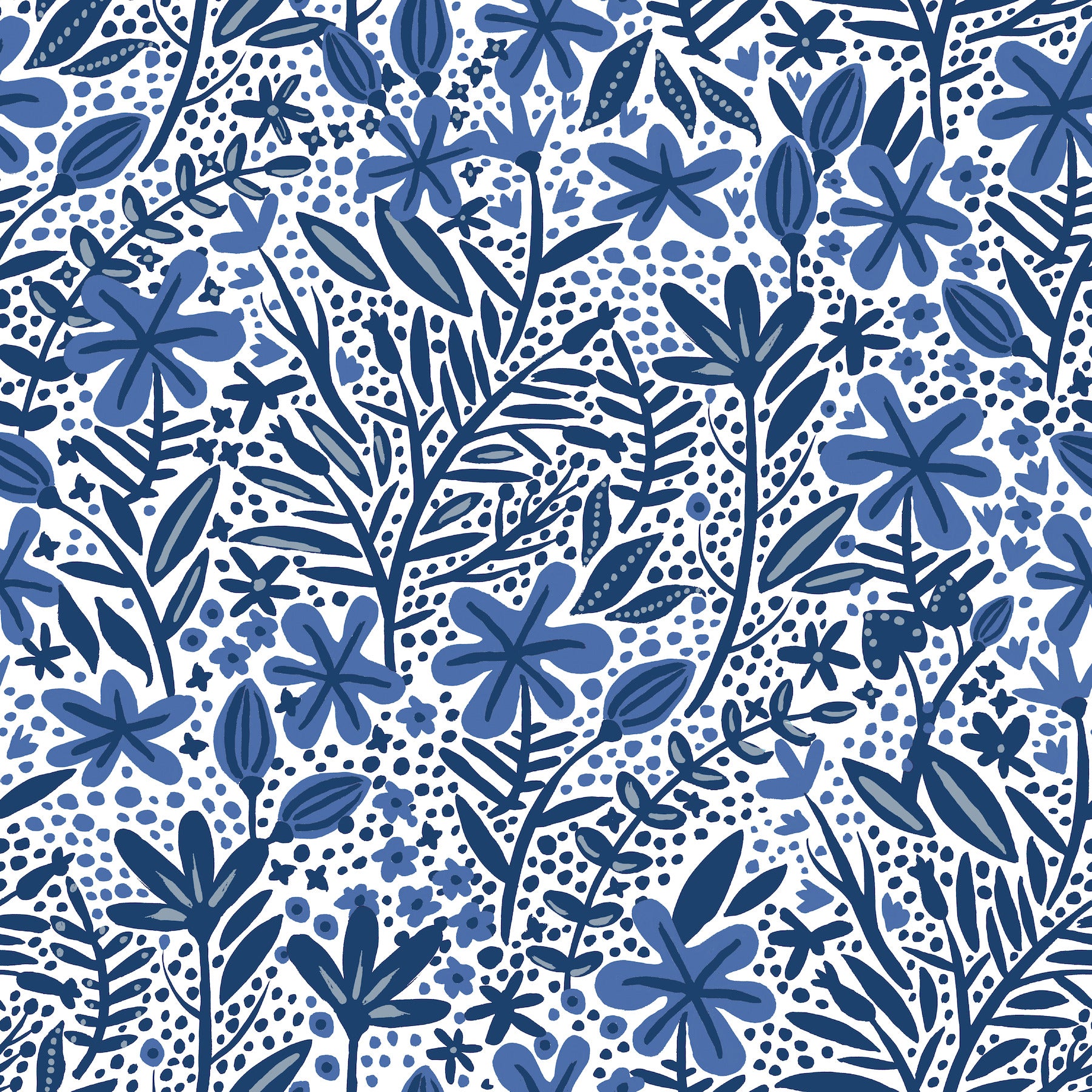 Cat Coquillette Porcelain Garden Peel and Stick Wallpaper by WallPops