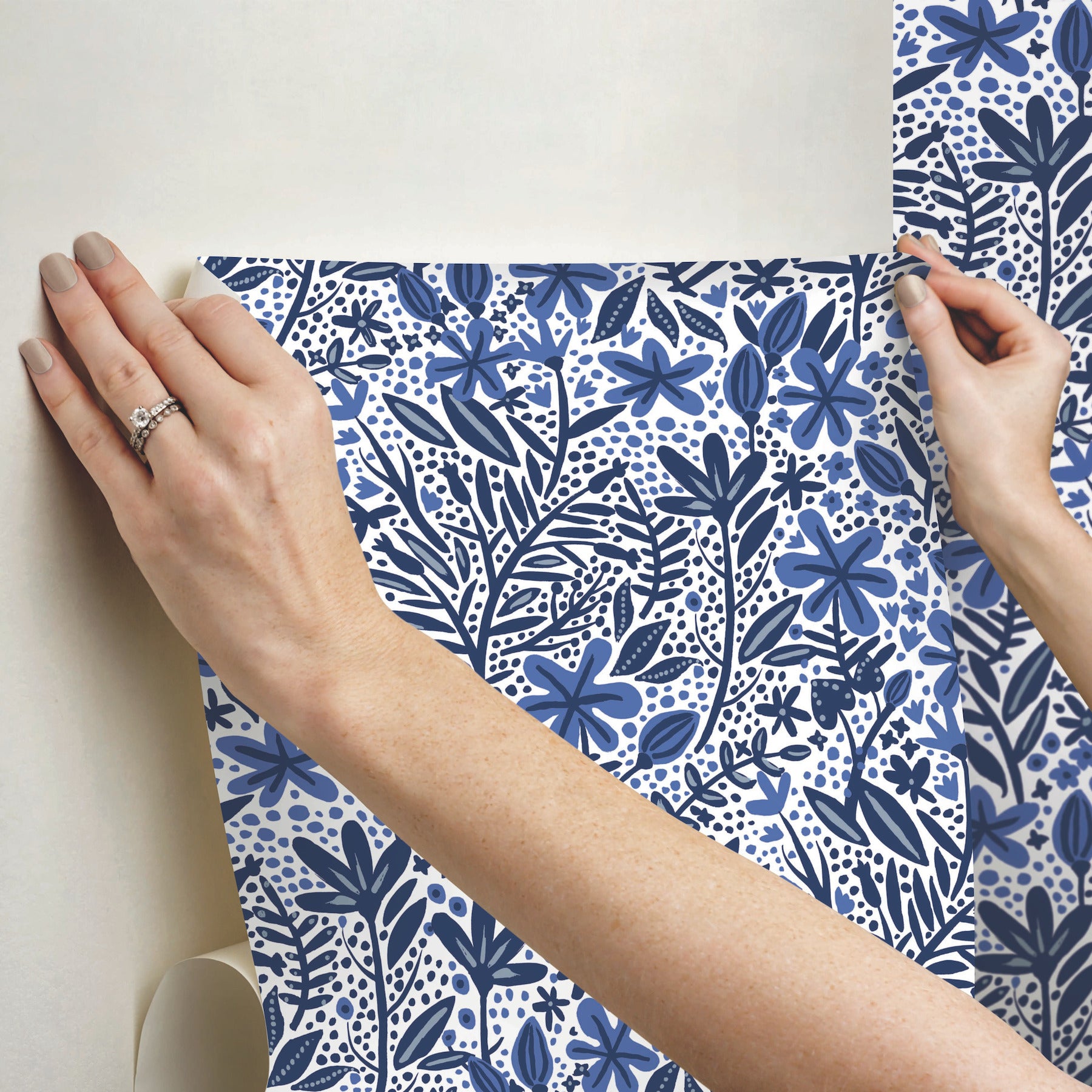 Cat Coquillette Porcelain Garden Peel and Stick Wallpaper - how to stick