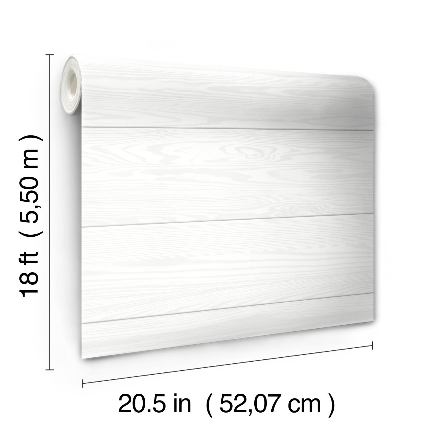 3D Textured Shiplap Peel & Stick Wallpaper (With Raised Inks) - dimensions