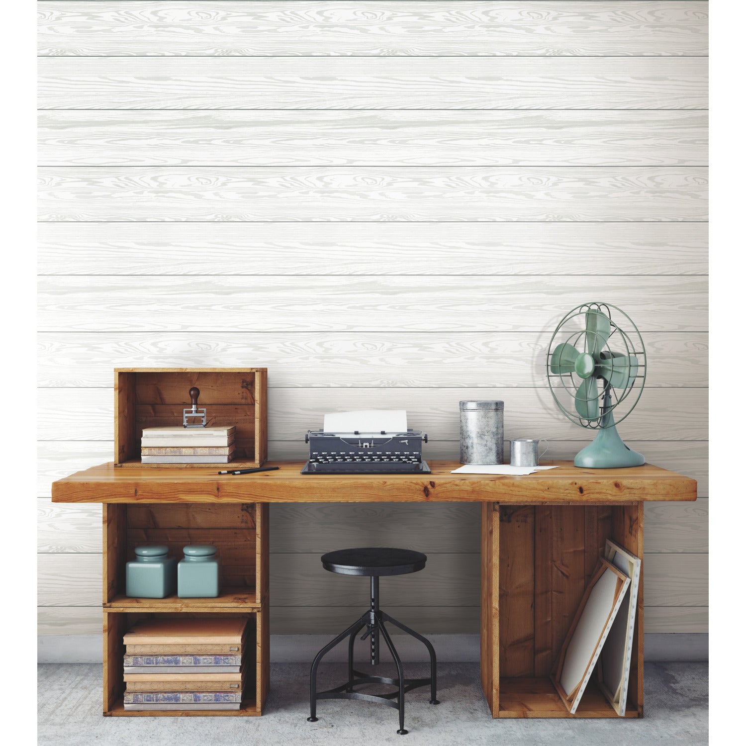 3D Textured Shiplap Peel & Stick Wallpaper (With Raised Inks) in a room setting