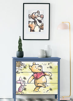 Disney’s Winnie The Pooh Watercolor P&S Wall Murals in a room setting