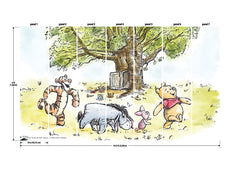 Disney’s Winnie The Pooh Watercolor P&S Wall Murals - dimensions