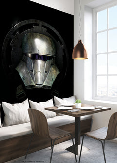 Star Wars Mandalorian Helmet P&S Wall Murals in a room setting