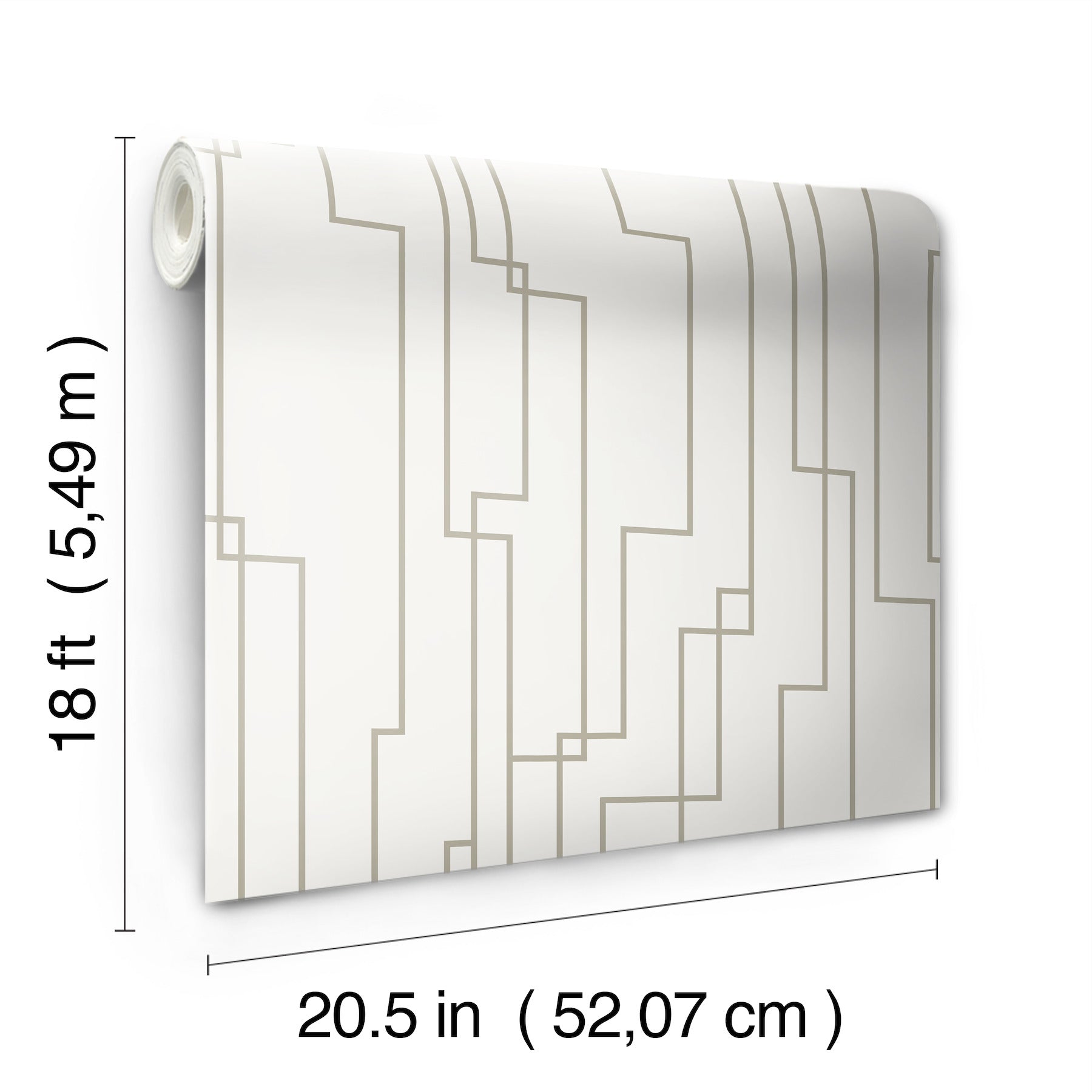 Geometric Circuits Peel & Stick Wallpaper - dimensions