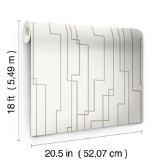 Geometric Circuits Peel & Stick Wallpaper - dimensions