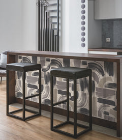 Modern Brushstrokes Peel & Stick Wallpaper in a room setting