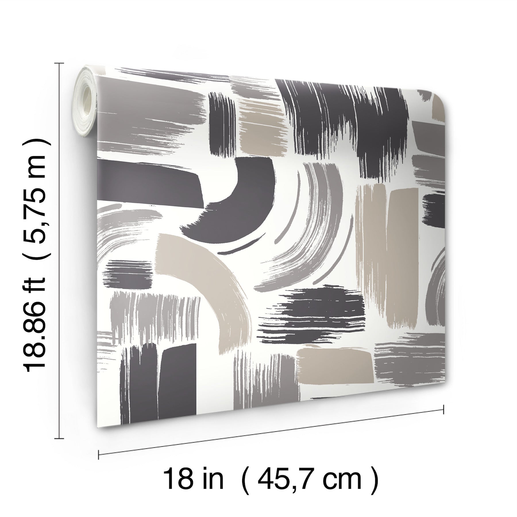 Modern Brushstrokes Peel & Stick Wallpaper - dimensions