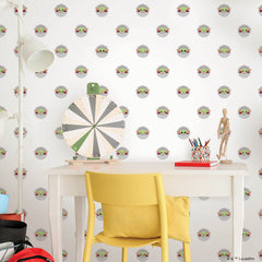 Grogu P&S Wallpaper in a room setting