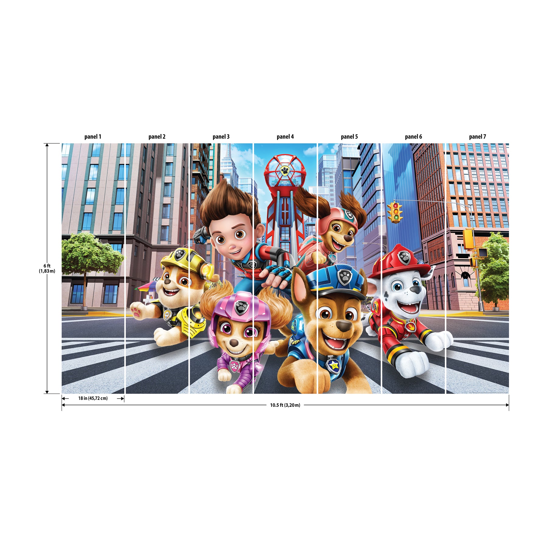 Paw Patrol The Movie Peel & Stick Wall Murals