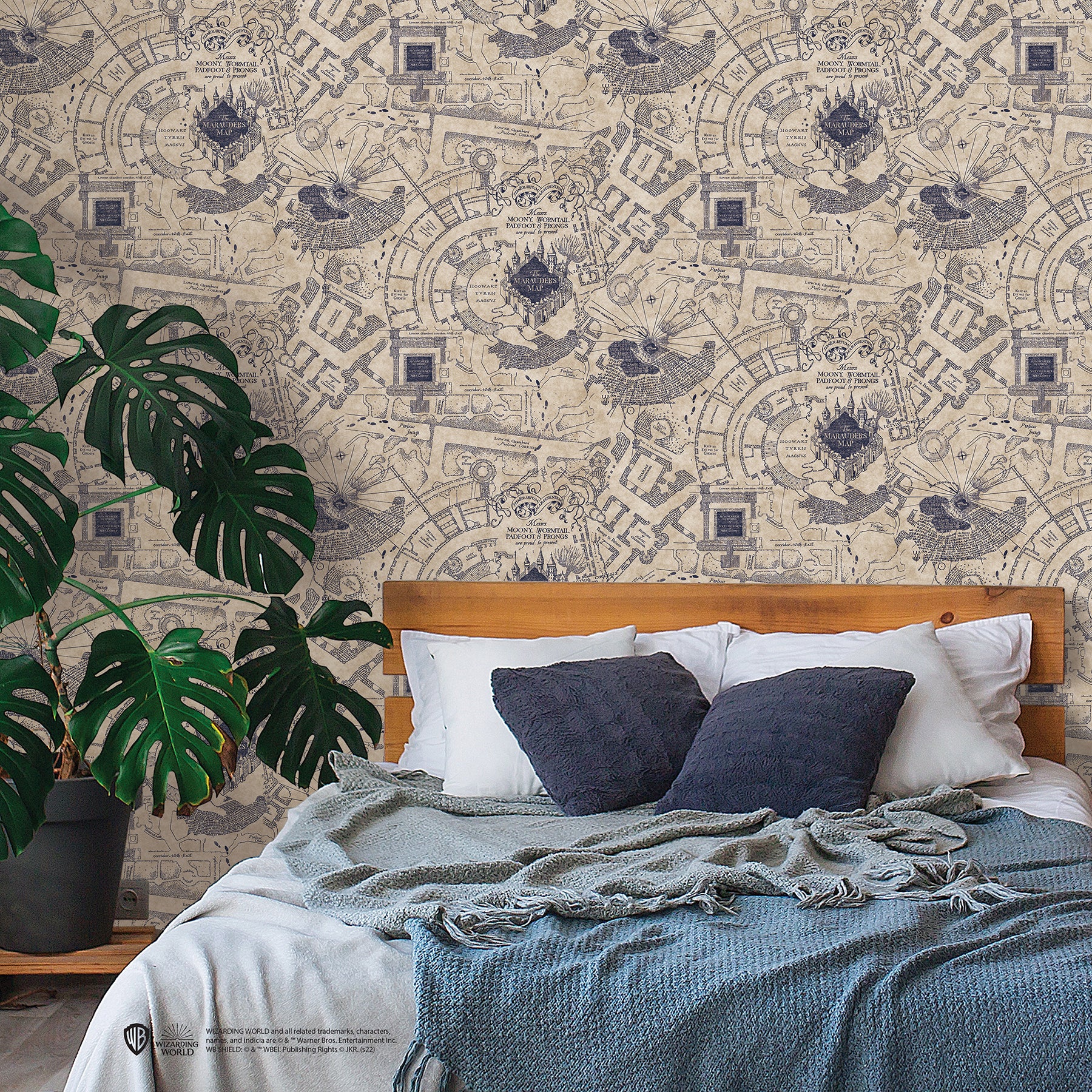 RMK12436RL Peel and Stick Wallpaper in a room setting