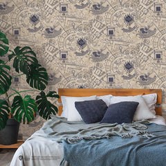 RMK12436RL Peel and Stick Wallpaper in a room setting