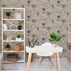 RMK12436RL Peel and Stick Wallpaper in a room setting