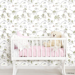 Winnie The Pooh 100 Acre Wood Map P&S Wallpaper in a room setting