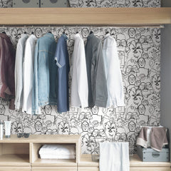 RMK12451PL peel and stick wallpaper in a room setting