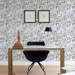 RMK12451PL peel and stick wallpaper in a room setting