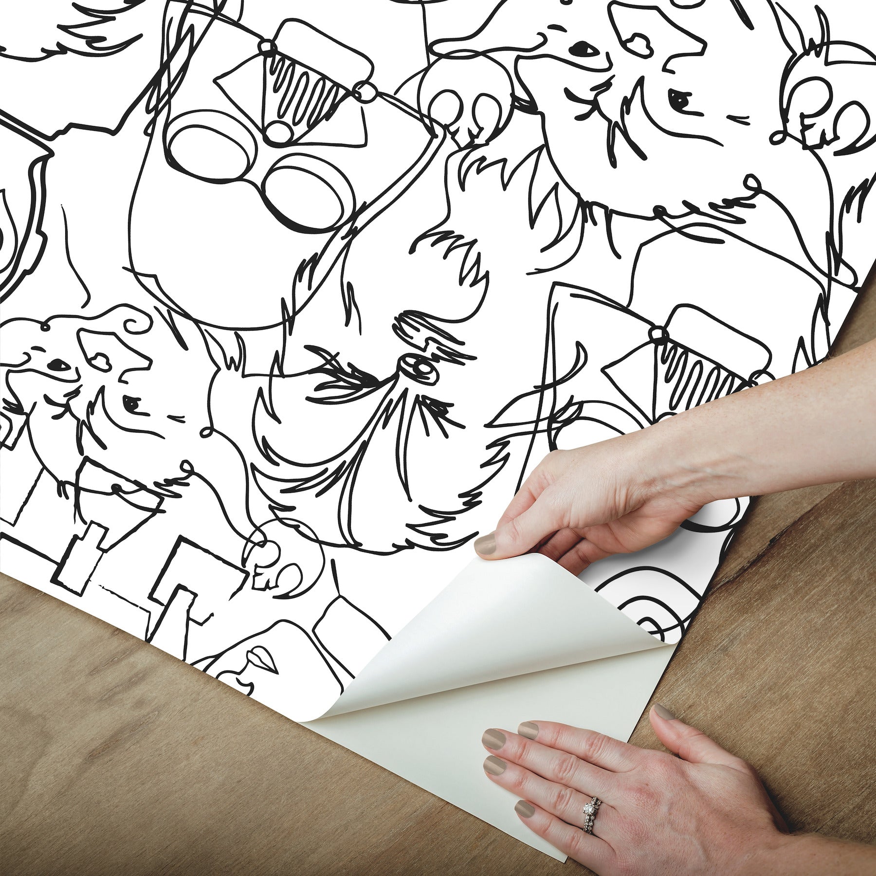 RMK12451PL peel and stick wallpaper - how to peel