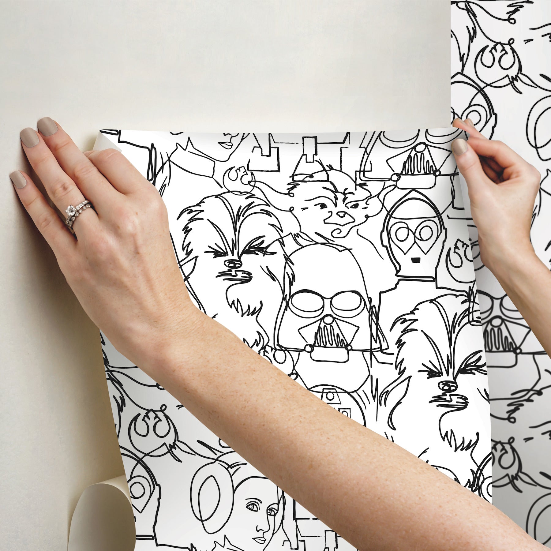 RMK12451PL peel and stick wallpaper - how to stick
