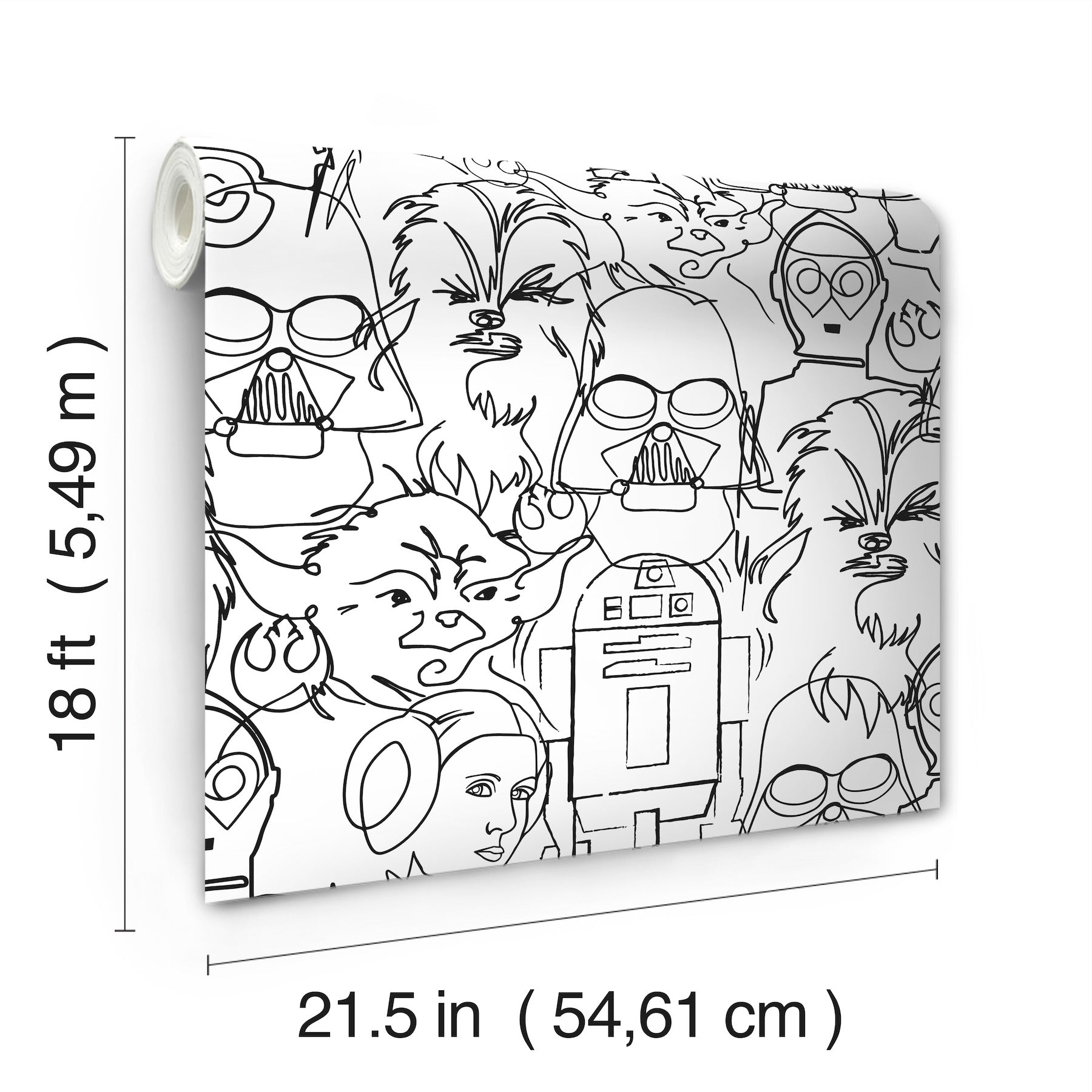 RMK12451PL peel and stick wallpaper - dimensions