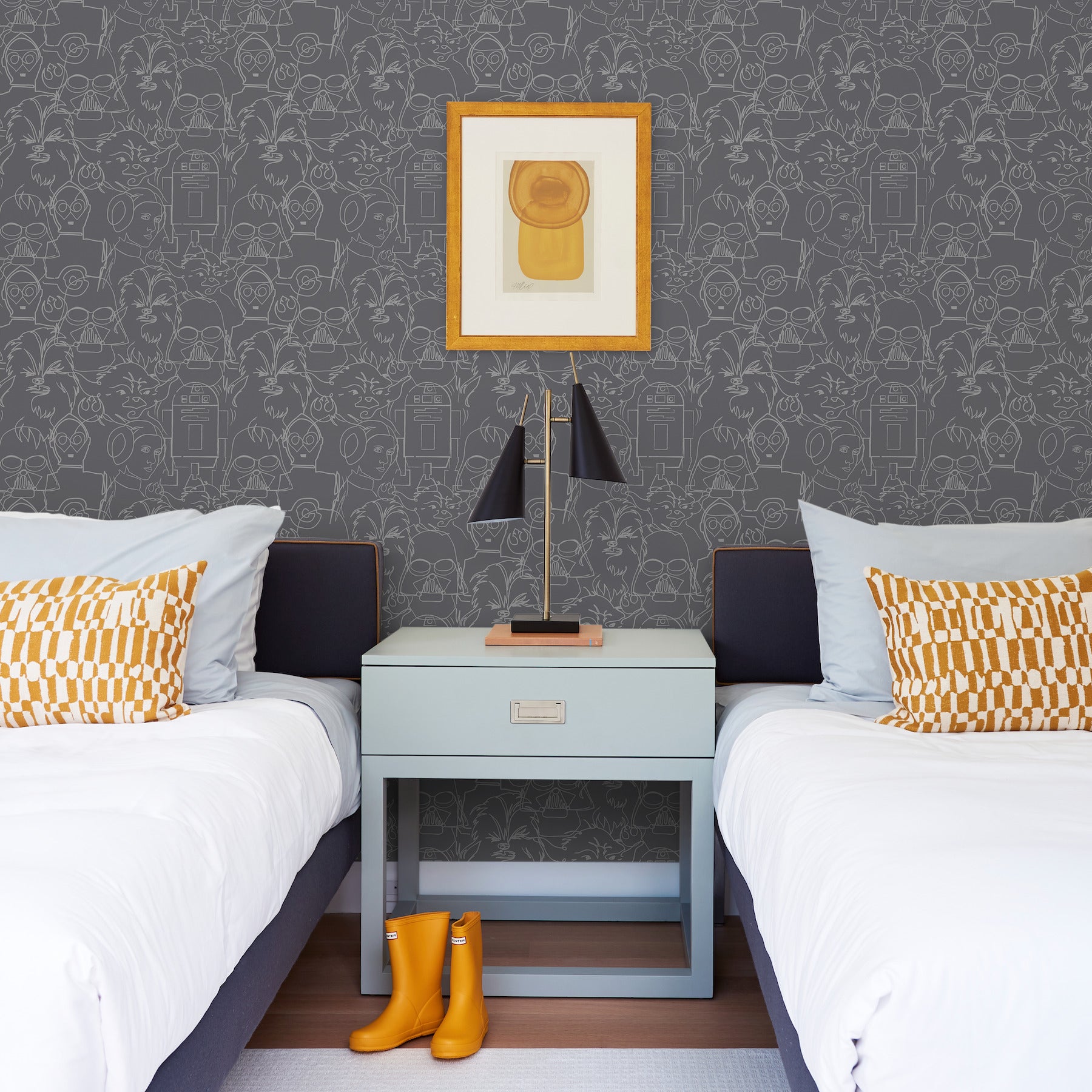 RMK12453PL peel and stick wallpaper in a room setting