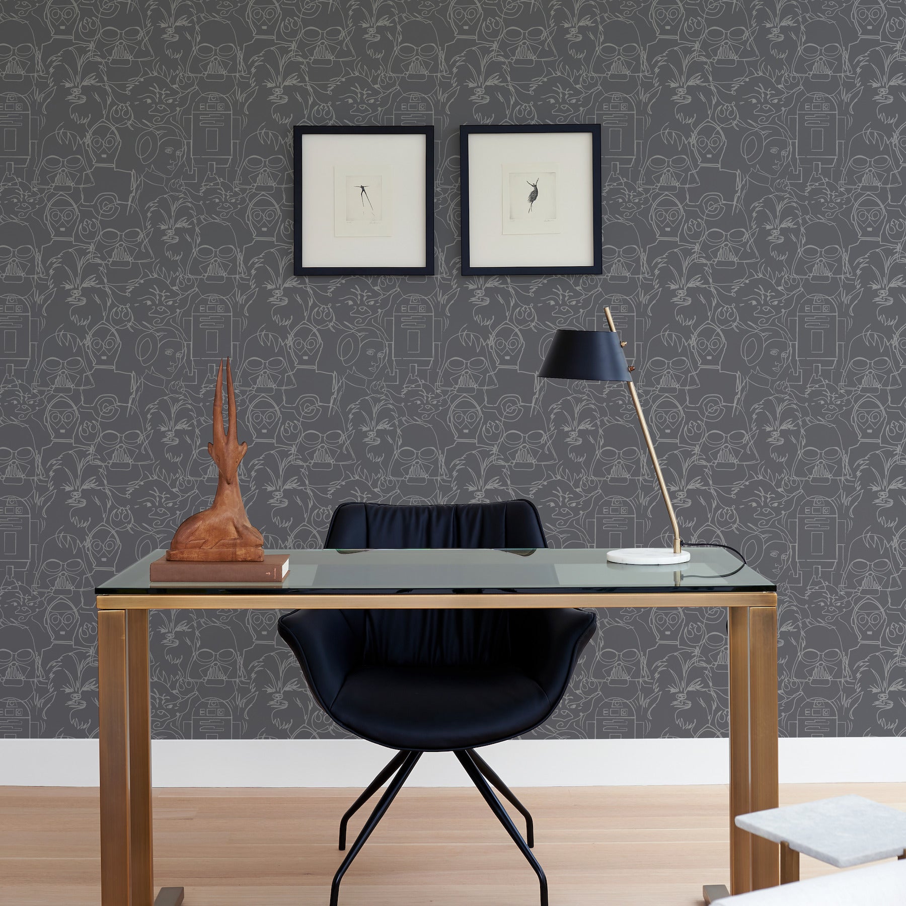 RMK12453PL peel and stick wallpaper in a room setting