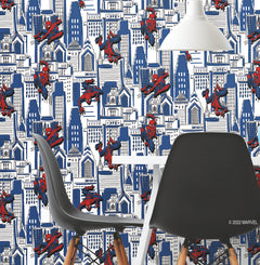 RMK12459RL peel and stick wallpaper in a room setting