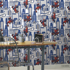 RMK12459RL peel and stick wallpaper in a room setting