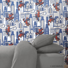 RMK12459RL peel and stick wallpaper in a room setting