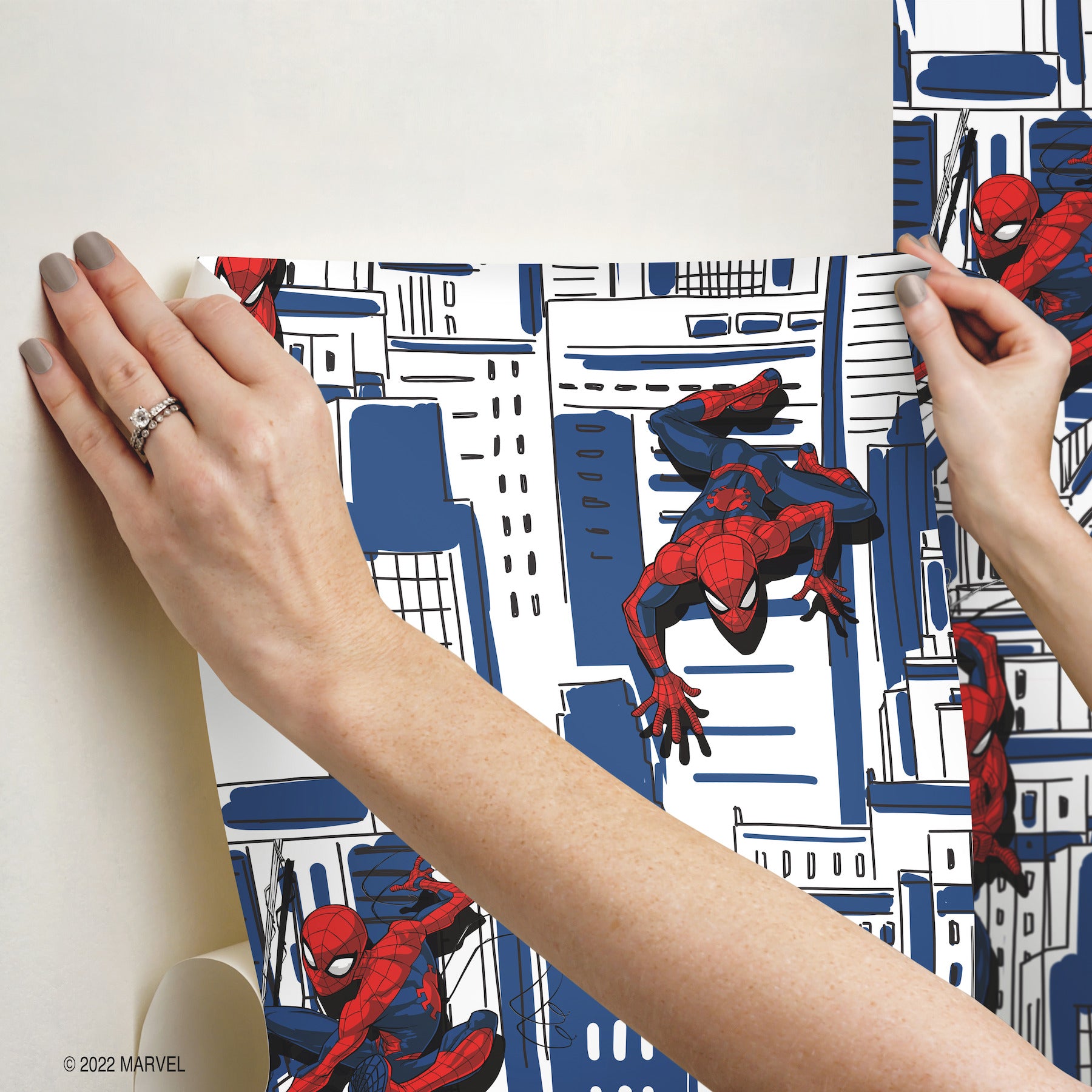 RMK12459RL peel and stick wallpaper - how to stick