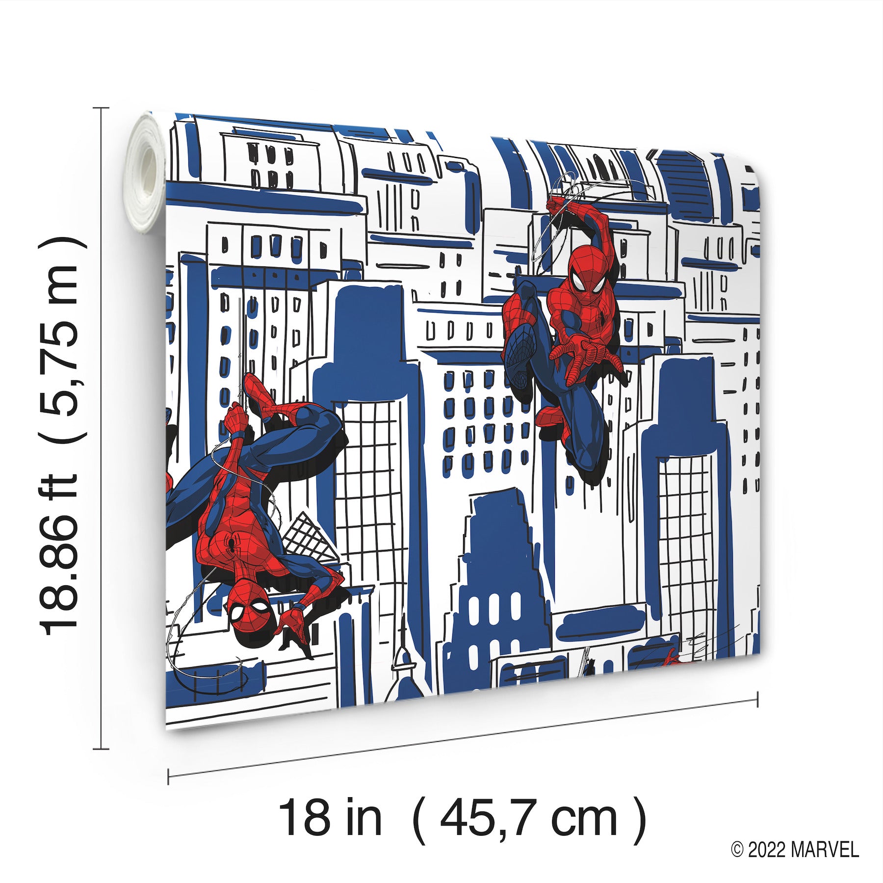 RMK12459RL peel and stick wallpaper - dimensions