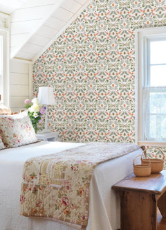 Penny Lane: Forest Cottage Bee And Butterfly Peel and Stick Wallpaper
