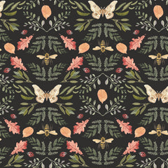 Penny Lane: Forest Cottage Bee And Butterfly Peel and Stick Wallpaper