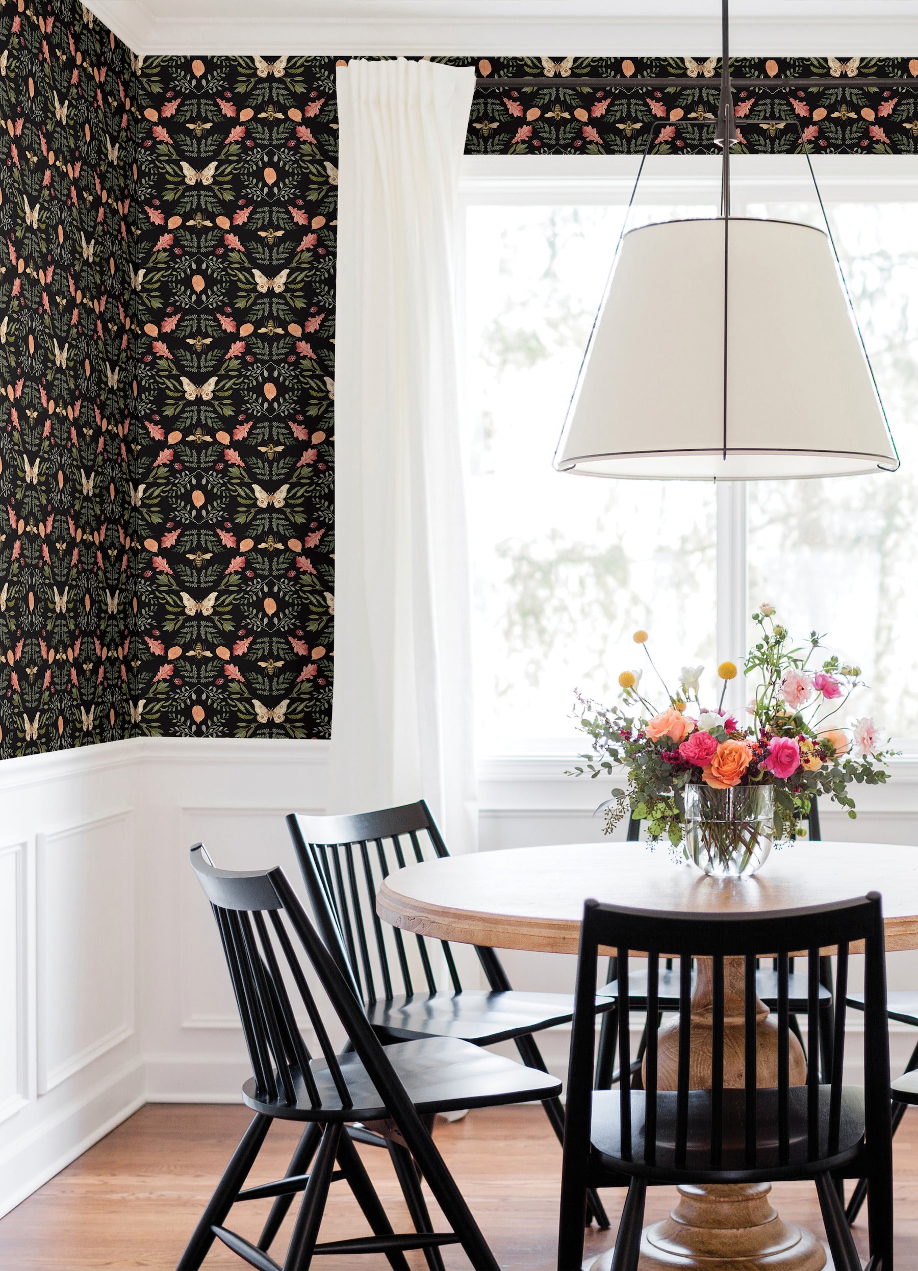 Penny Lane: Forest Cottage Bee And Butterfly Peel and Stick Wallpaper