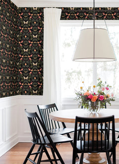 Penny Lane: Forest Cottage Bee And Butterfly Peel and Stick Wallpaper