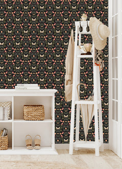 Penny Lane: Forest Cottage Bee And Butterfly Peel and Stick Wallpaper