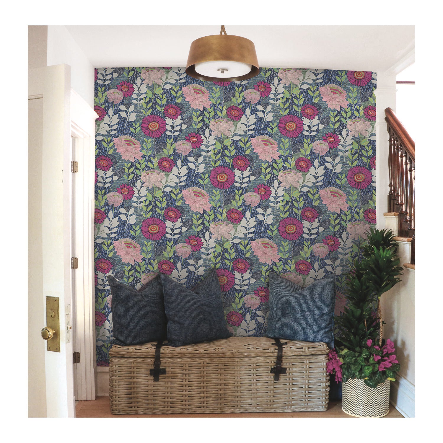 RMK12513RL Peel and Stick Wallpaper in a room setting
